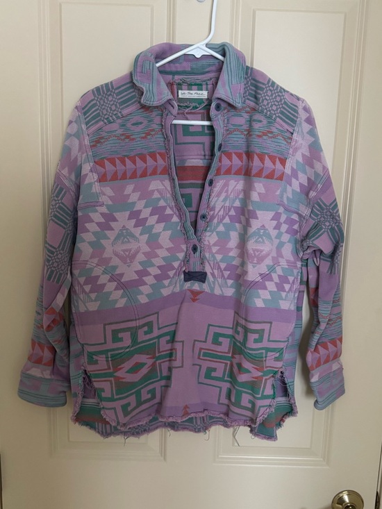 We The Free Tops - We the Free Free People Lavender Southwestern Pattern Pullover XS